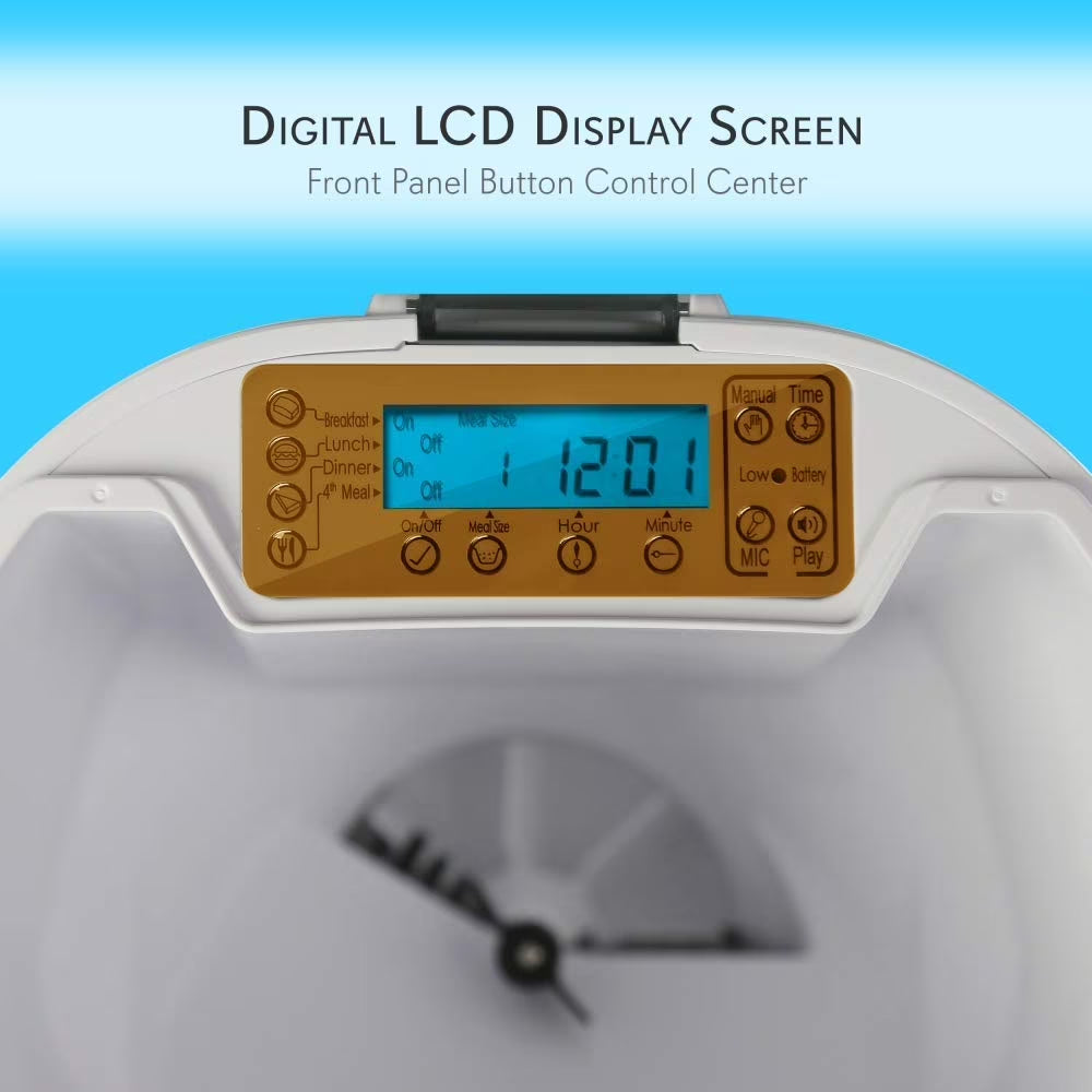 SLAPF30 - Intelligent Automatic Pet Food Dispenser - Digital Feeder with Voice Messaging Feature