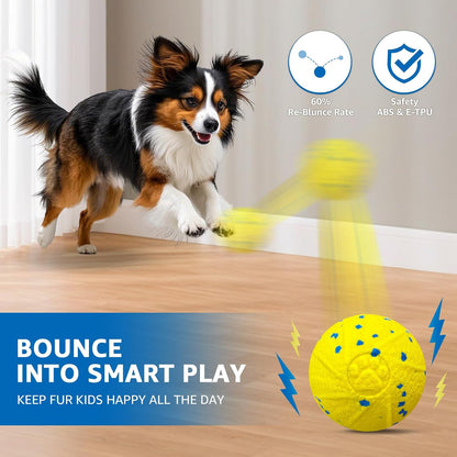 Interactive Remote-Controlled Dog Toy with Three Movement Modes - Vibrating Self-Bouncing Ball, Smart Automatic Rolling Ball, E-TPU Material Suitable for Large and Medium Dogs