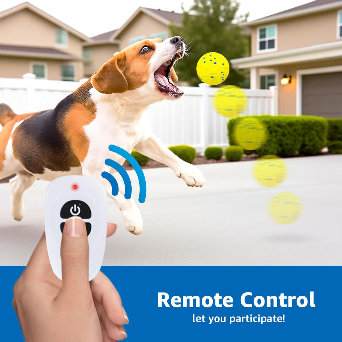 Interactive Remote-Controlled Dog Toy with Three Movement Modes - Vibrating Self-Bouncing Ball, Smart Automatic Rolling Ball, E-TPU Material Suitable for Large and Medium Dogs