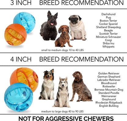 Smarter Toys IQ Treat Ball for Larger Dogs - 4" - Assorted Colors