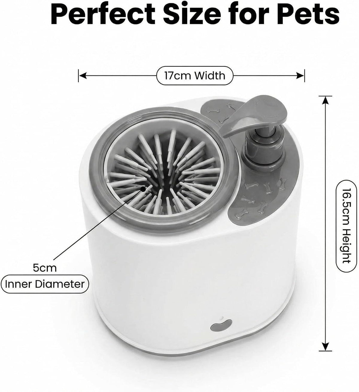 Portable Electric Pet Paw Cleaner with Soap Dispenser, Rechargeable Automatic Washer, and Soft Silicone Bristles for Dogs and Cats