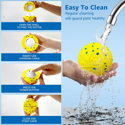 Interactive Remote-Controlled Dog Toy with Three Movement Modes - Vibrating Self-Bouncing Ball, Smart Automatic Rolling Ball, E-TPU Material Suitable for Large and Medium Dogs