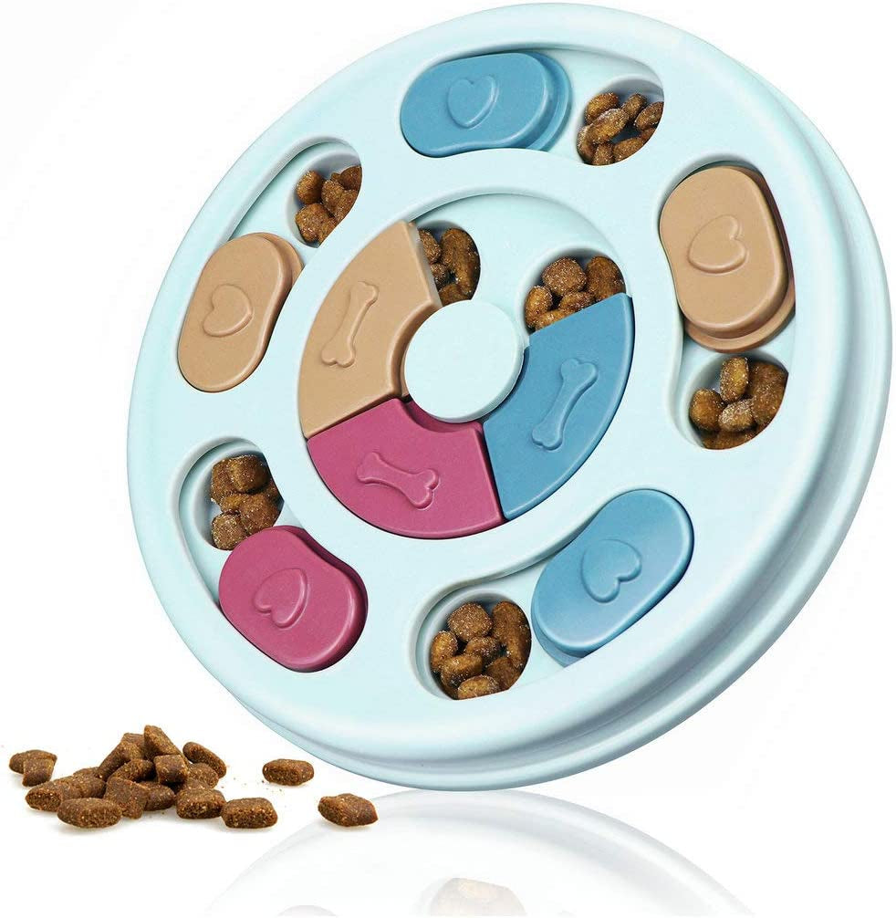 Interactive Dog Puzzle Game Toy - Mentally Stimulating Treat Dispenser for Small, Medium, and Large Dogs (Blue)