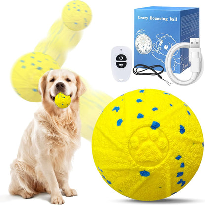 Interactive Remote-Controlled Dog Toy with Three Movement Modes - Vibrating Self-Bouncing Ball, Smart Automatic Rolling Ball, E-TPU Material Suitable for Large and Medium Dogs