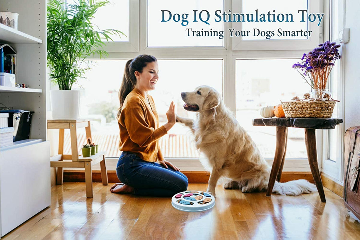 Interactive Dog Puzzle Game Toy - Mentally Stimulating Treat Dispenser for Small, Medium, and Large Dogs (Blue)