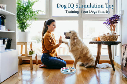 Interactive Dog Puzzle Game Toy - Mentally Stimulating Treat Dispenser for Small, Medium, and Large Dogs (Blue)